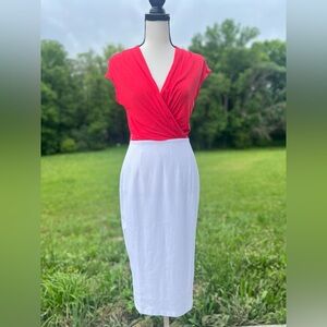 VENUS White red Midi Pencil Skirt for Cocktail